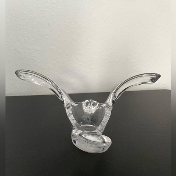 Vintage Princess House Fine French Crystal Glass Bird Dove Figurine Candy Bowl - Picture 5 of 5